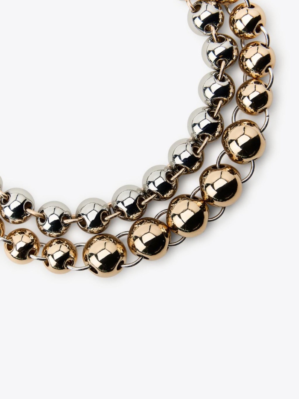 NWT Zara Set of 2 Combination Ball Necklaces - Picture 3 of 8